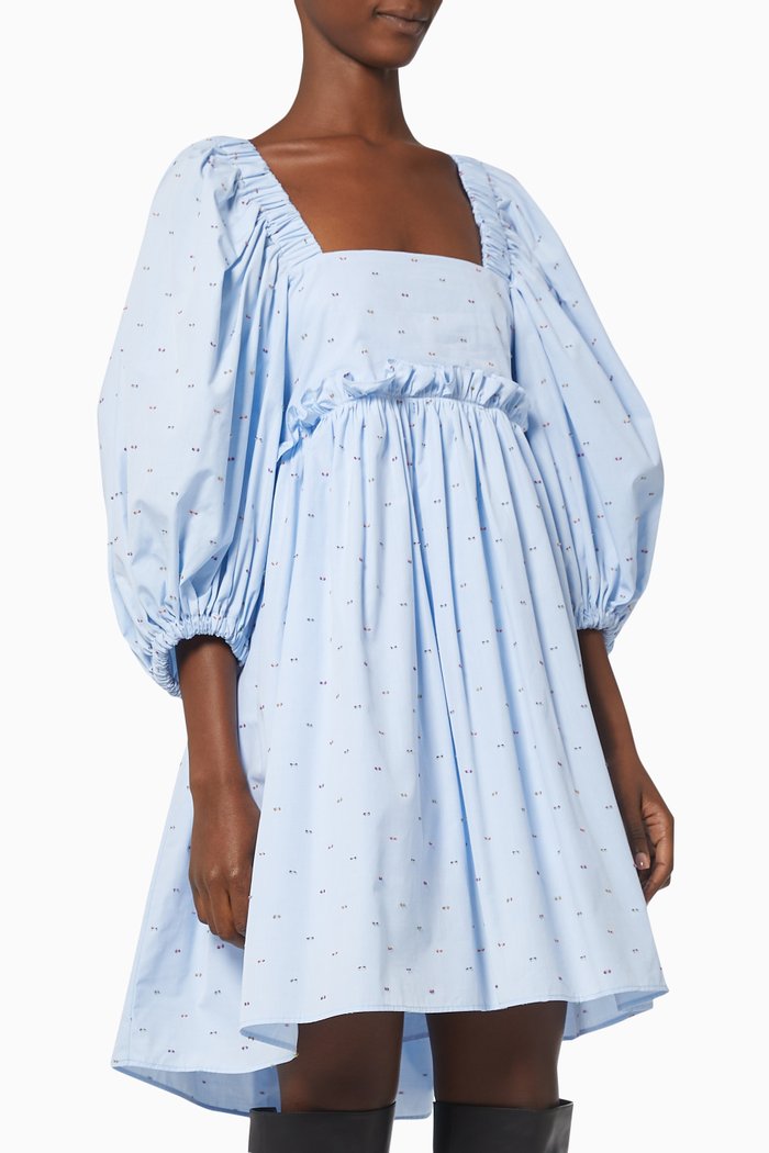 

Pernille Dress in Cotton, Blue