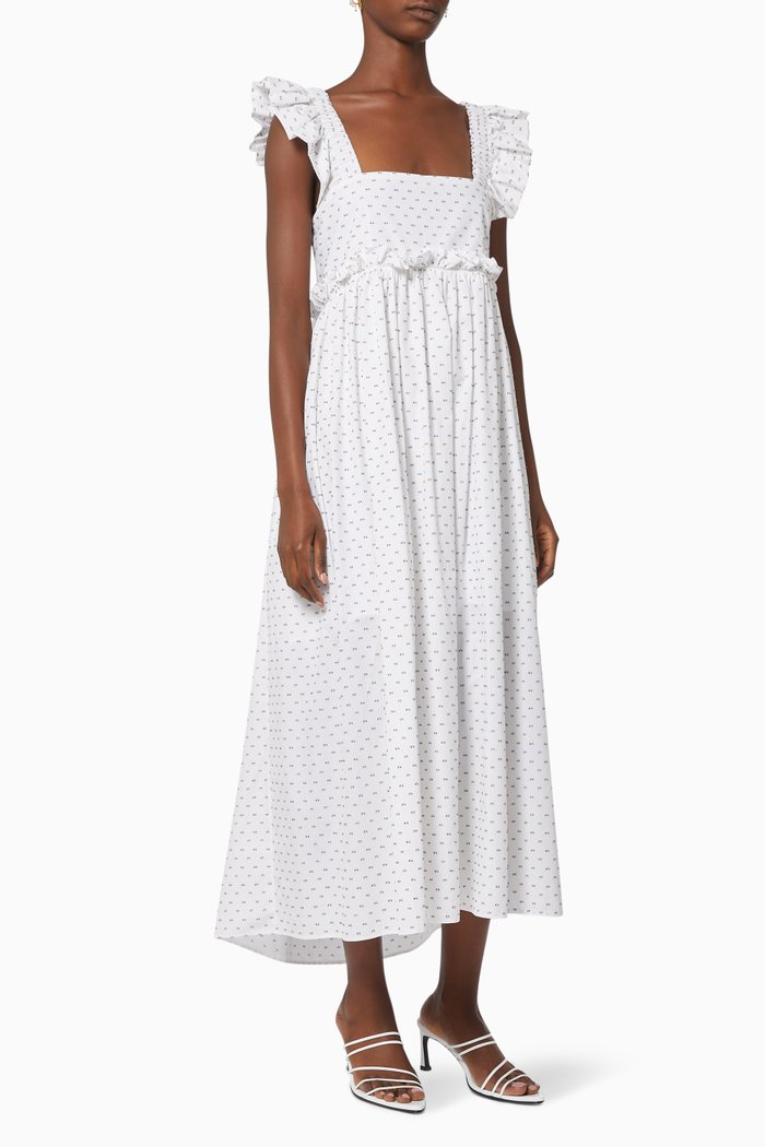 

Sofie Midi Dress in Cotton, White