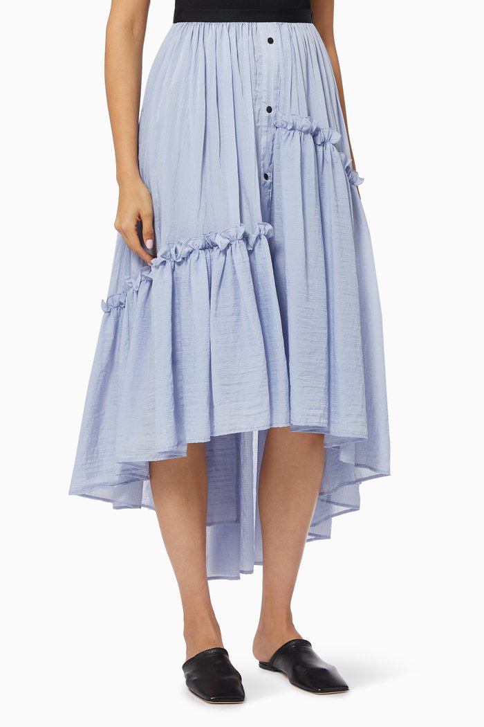 

Embla Ruffle Skirt in Cotton, Purple