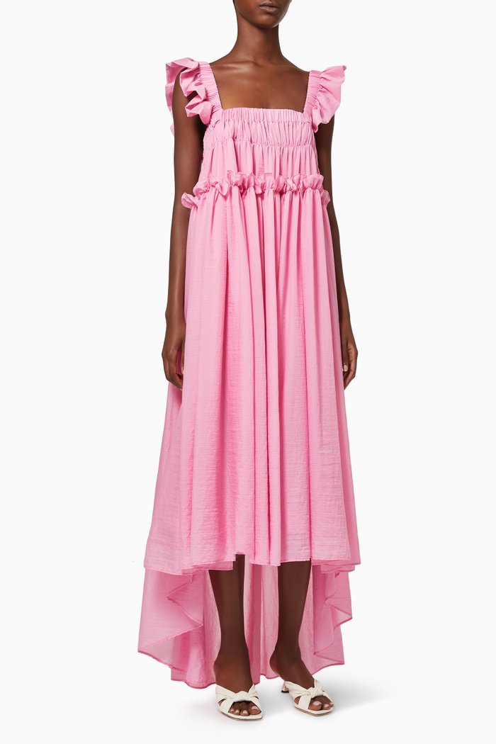 Alice Dress in Crushed Ripstop, Pink