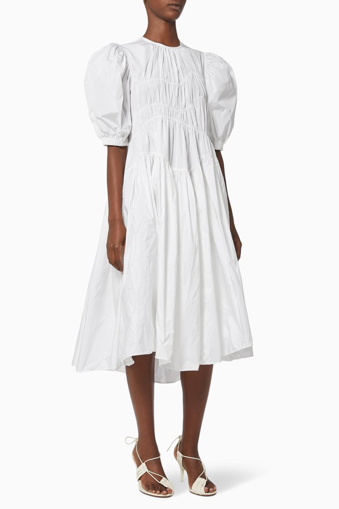 

Marie Dress in Recycled Taffeta, White