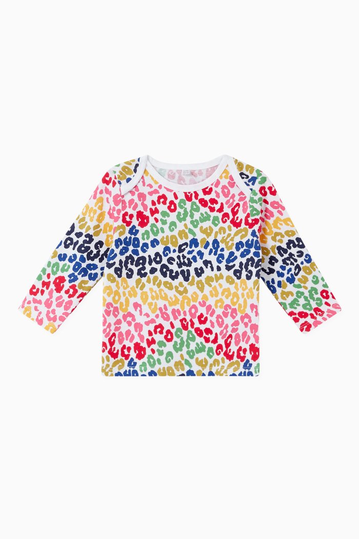 

Rainbow Leopard T-shirt in Organic Cotton Jersey, Multicolour