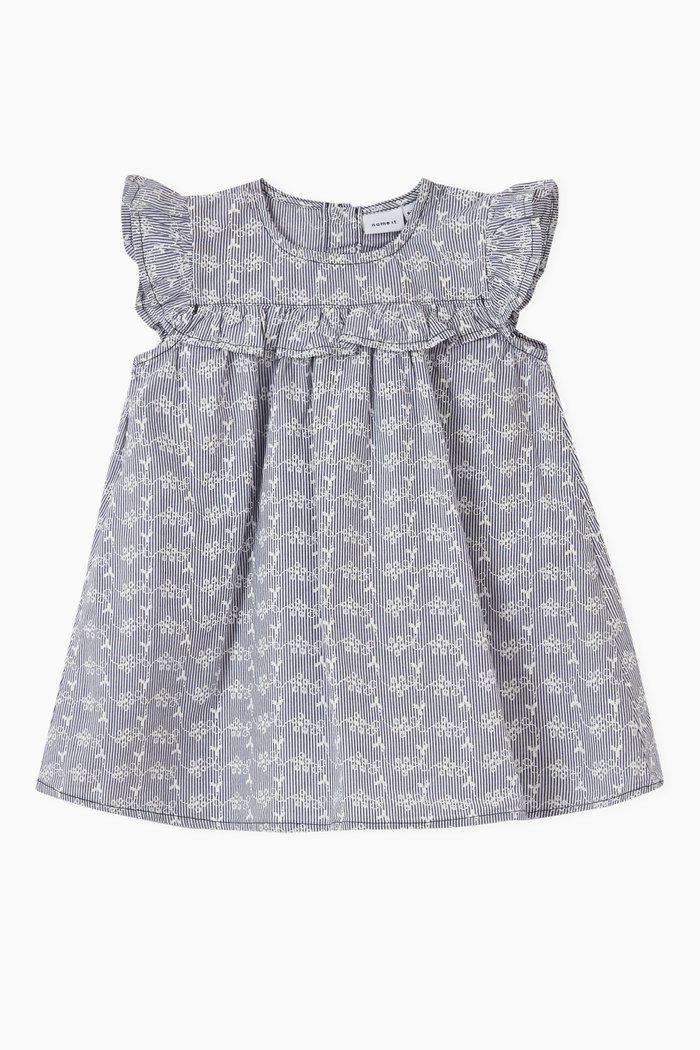 

Floral Dress in Organic Cotton, Blue