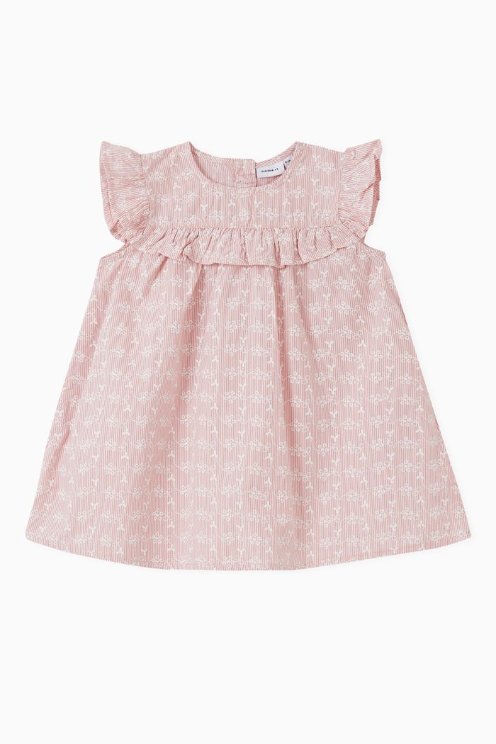 

Floral Dress in Organic Cotton, Pink