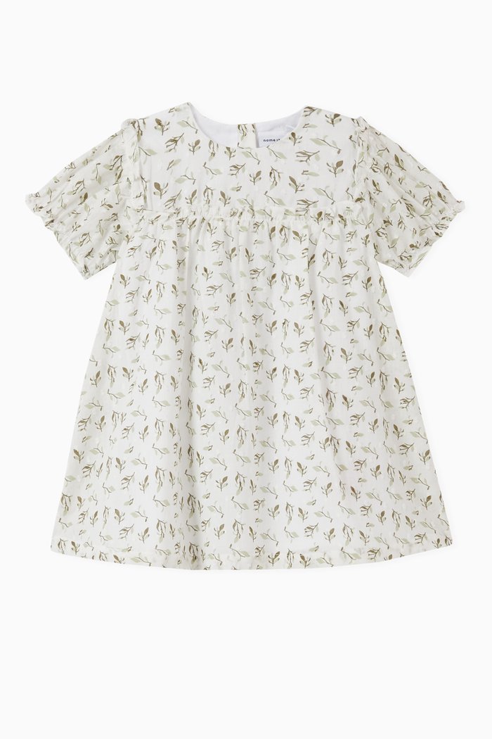 

Leaf Dress in Organic Cotton, White