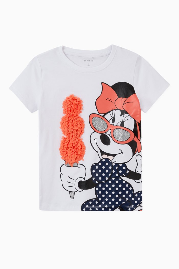 

Disney Minnie Mouse T-shirt in Stretch Cotton, White