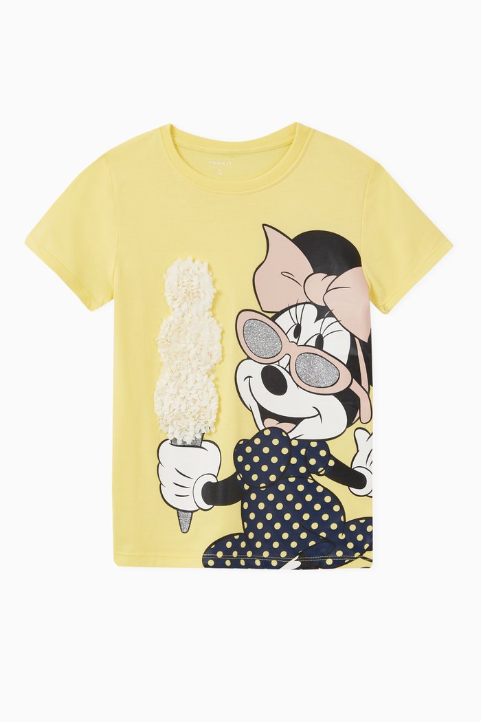 

Disney Minnie Mouse T-shirt in Stretch Cotton, Yellow
