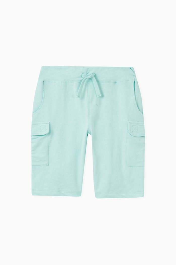 

Cargo Sweat Shorts in Organic Cotton, Blue