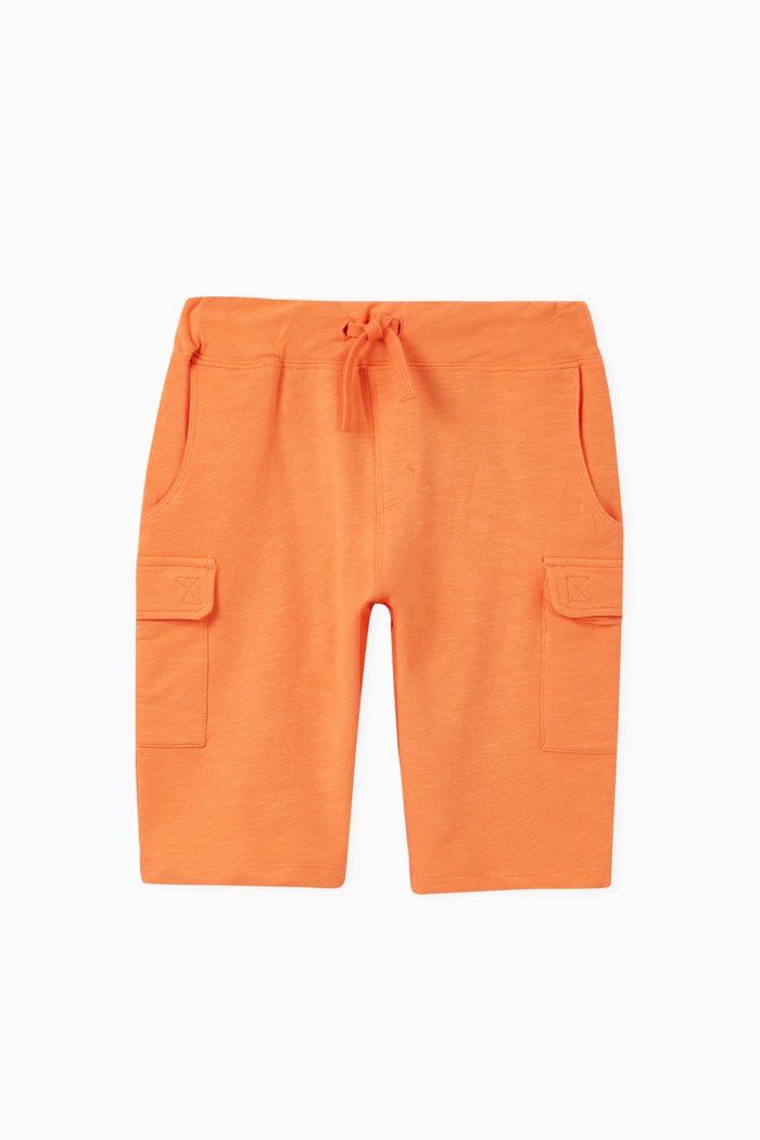 

Cargo Sweat Shorts in Organic Cotton, Orange