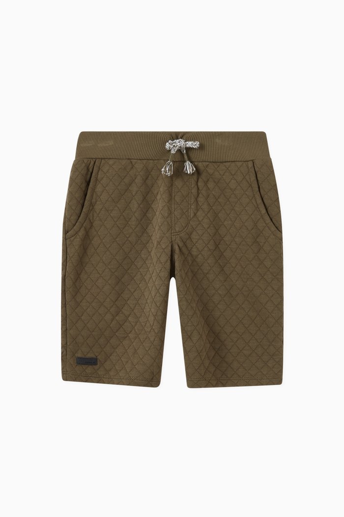 

Quilted Sweat Shorts in Recycled Polyester, Green
