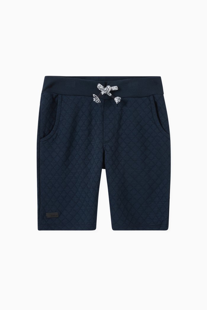 

Quilted Sweat Shorts in Recycled Polyester, Blue