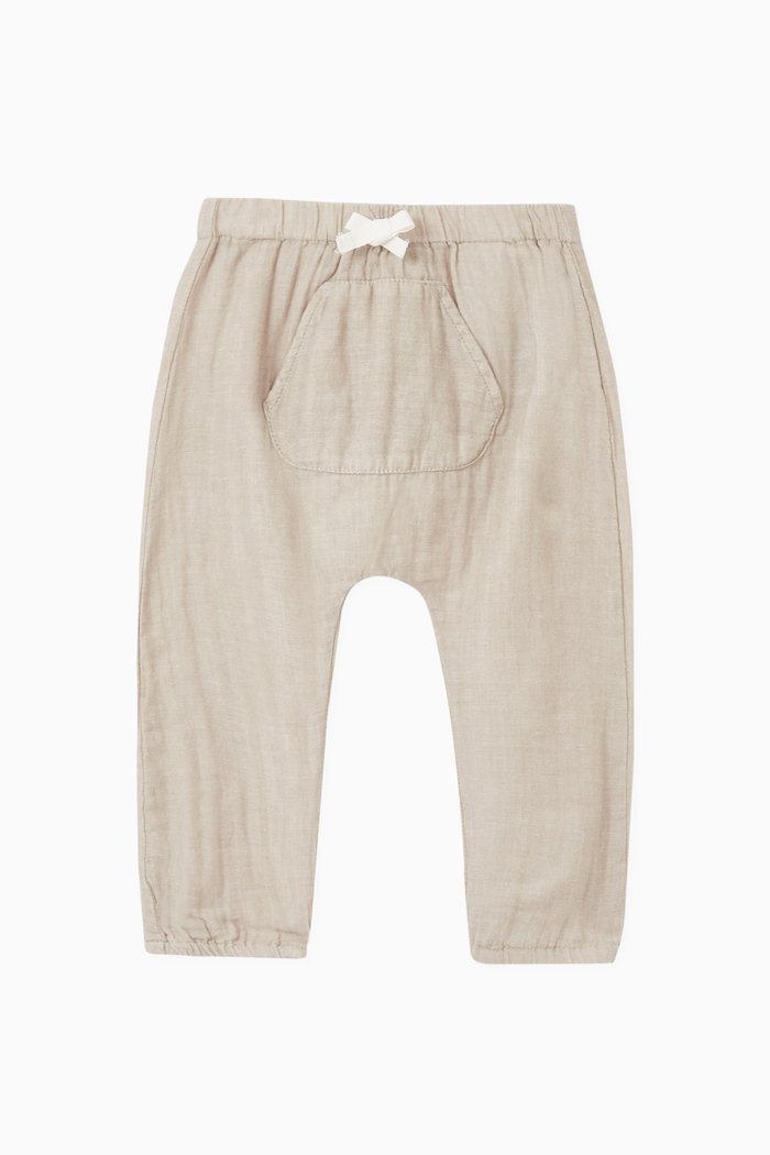 

Drawcord Pants in Organic Cotton, Grey