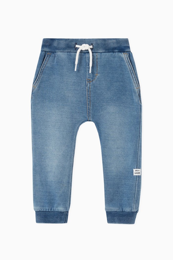 

Sweat Denim Jeans in Organic Cotton, Blue