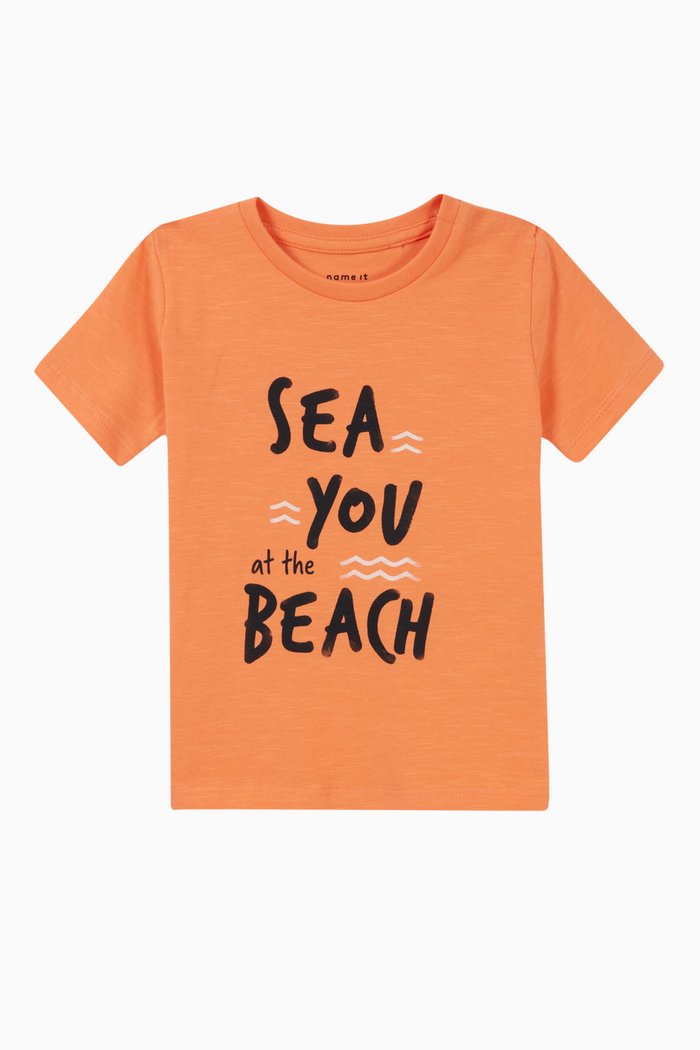 

Graphic T-shirt in Stretch Organic Cotton, Orange
