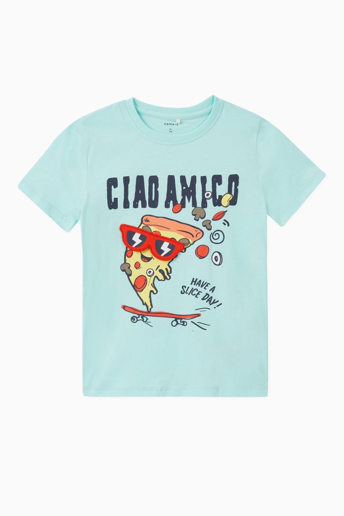 

Graphic T-shirt in Organic Cotton, Blue