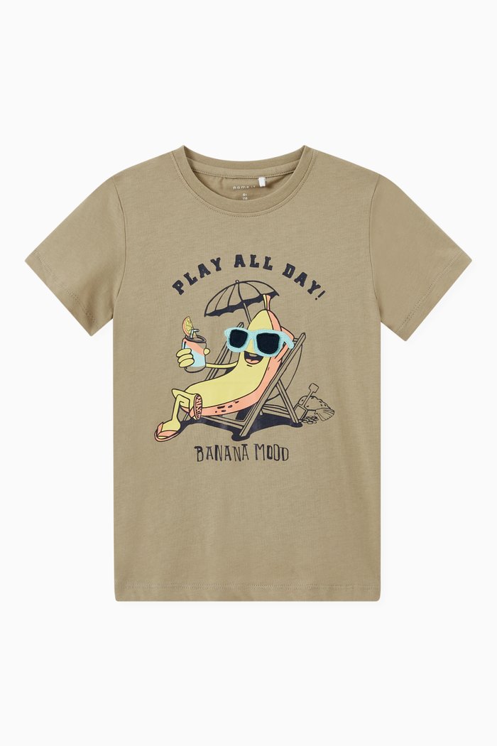

Printed T-shirt in Organic Cotton, Grey