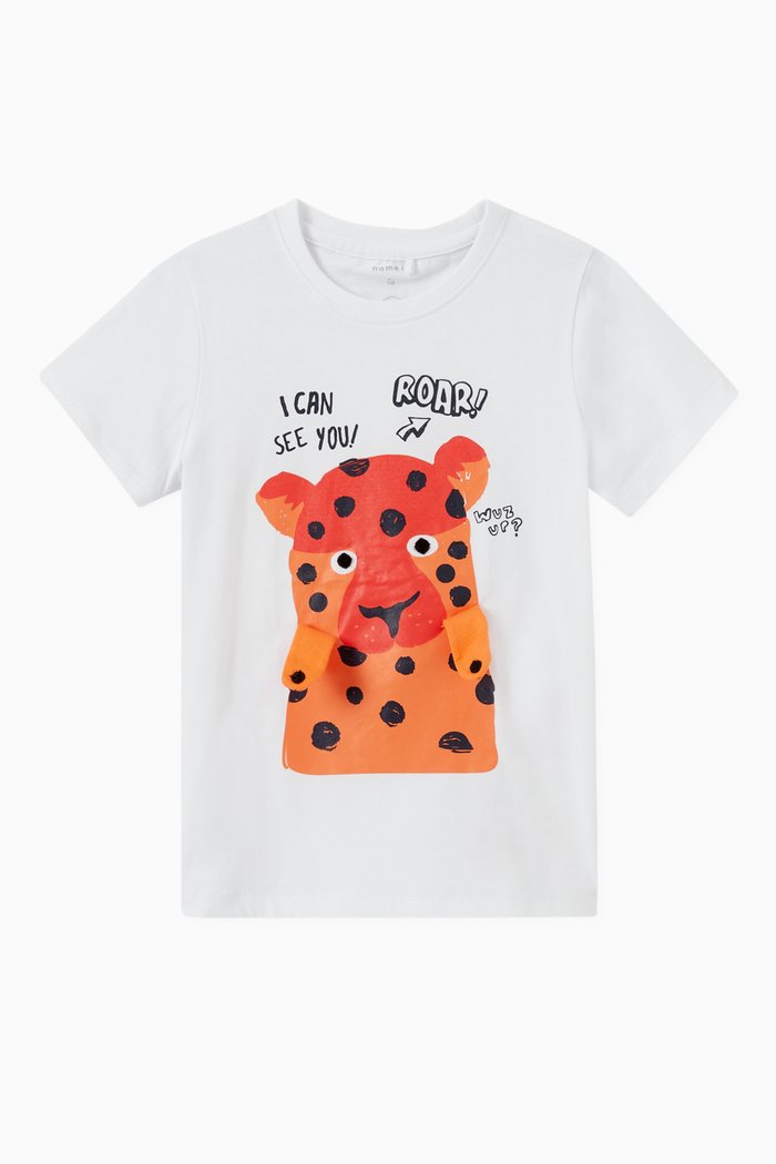 Printed T-shirt in Organic Cotton, White