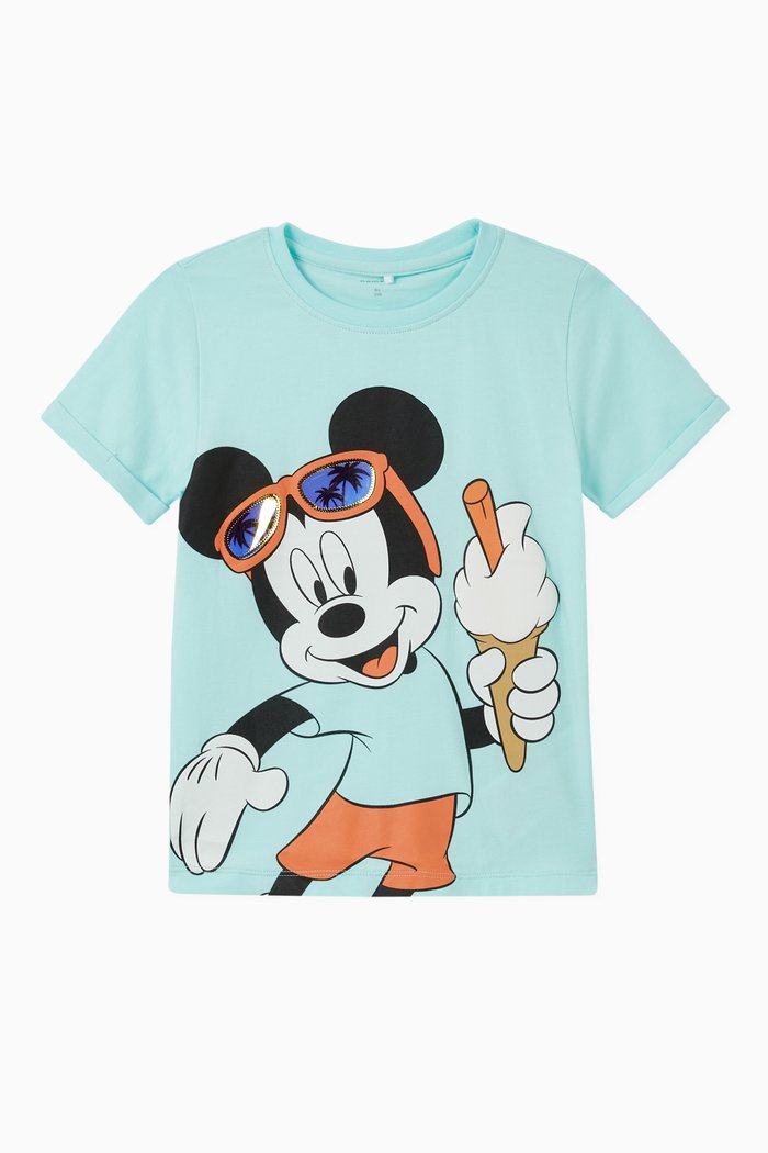 

Disney Mickey Mouse T-shirt in Stretch Cotton, Blue