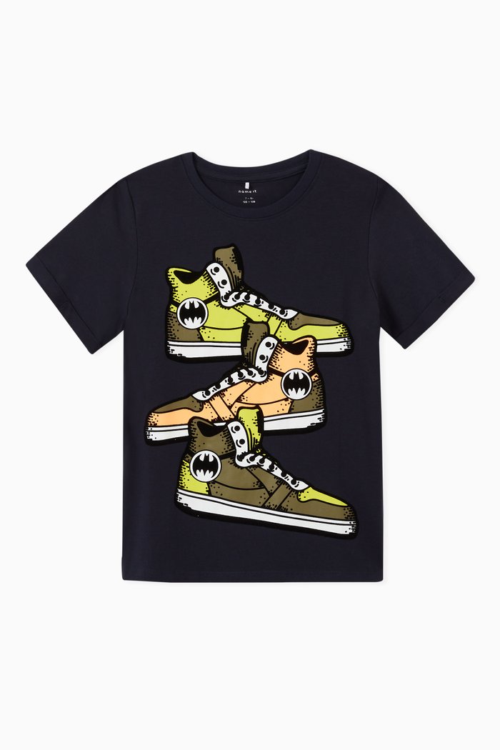

Graphic Print T-shirt in Cotton, Blue