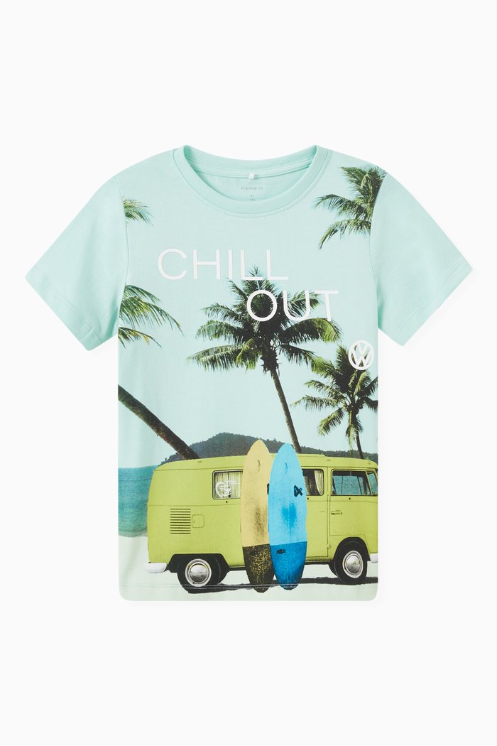 

Volkswagen Print T-shirt in Organic Cotton, Blue