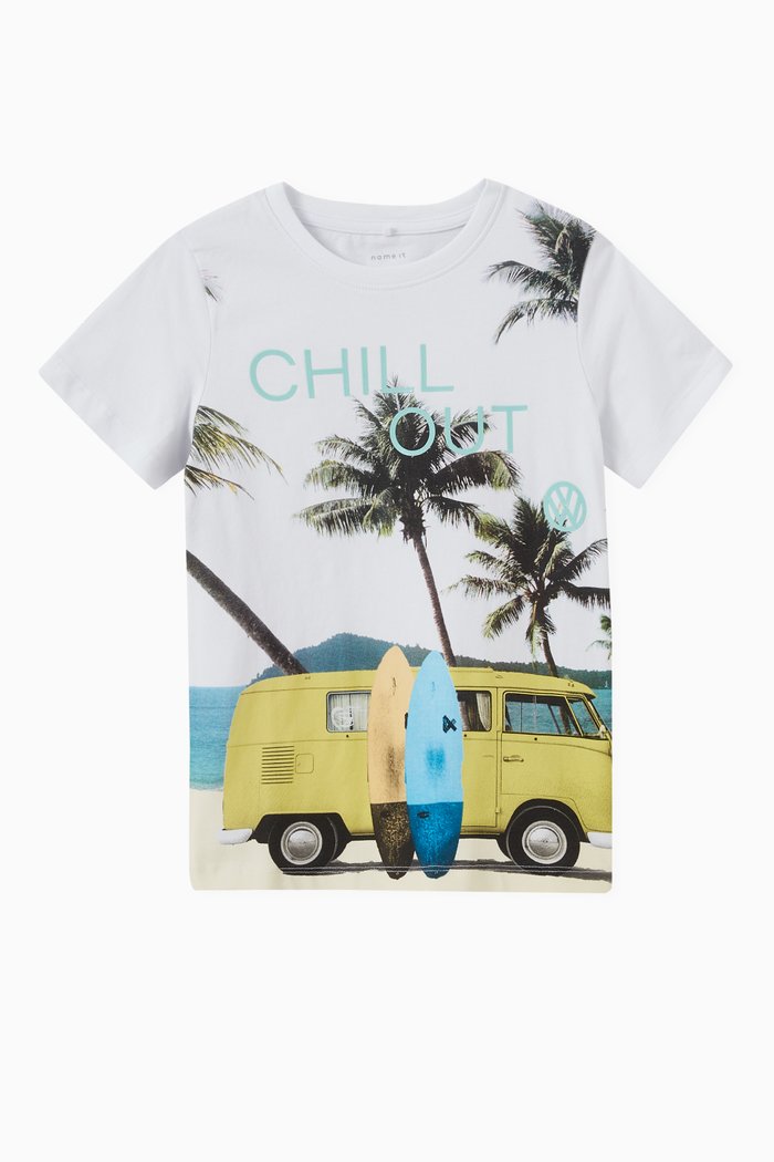 Volkswagen Print T-shirt in Organic Cotton, White