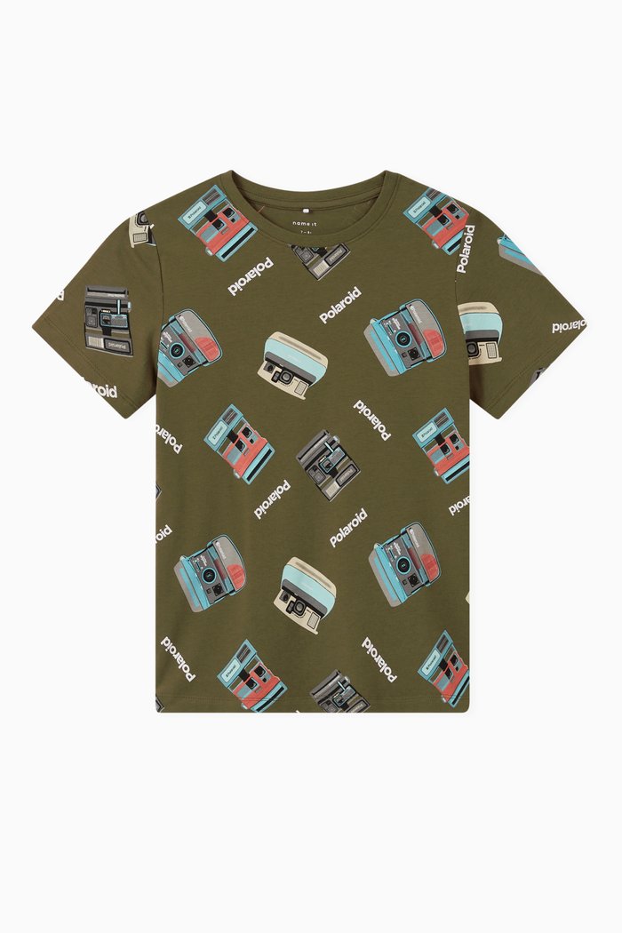 

Polaroid Print T-shirt in Cotton, Green