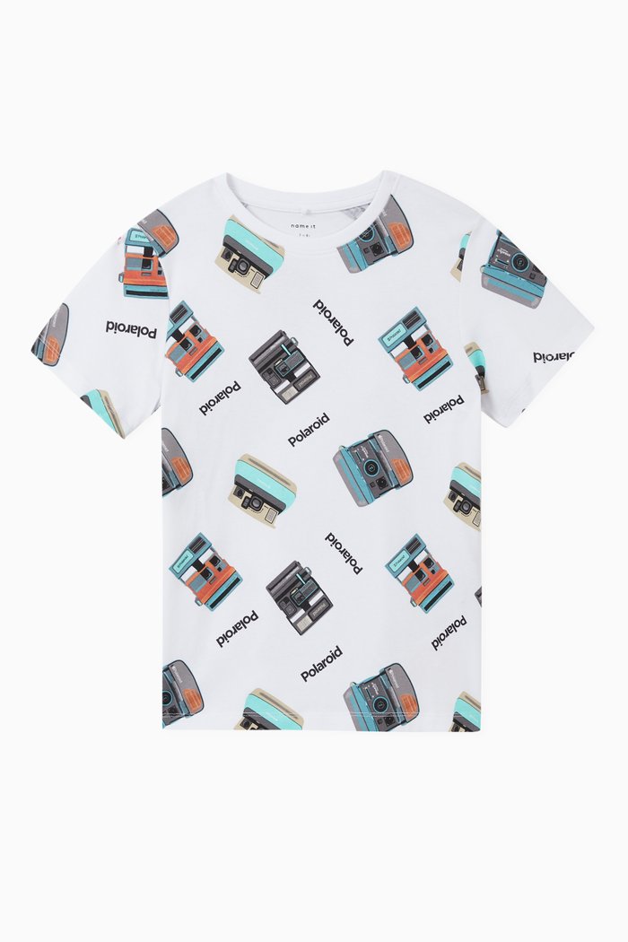 

Polaroid Print T-shirt in Cotton, White