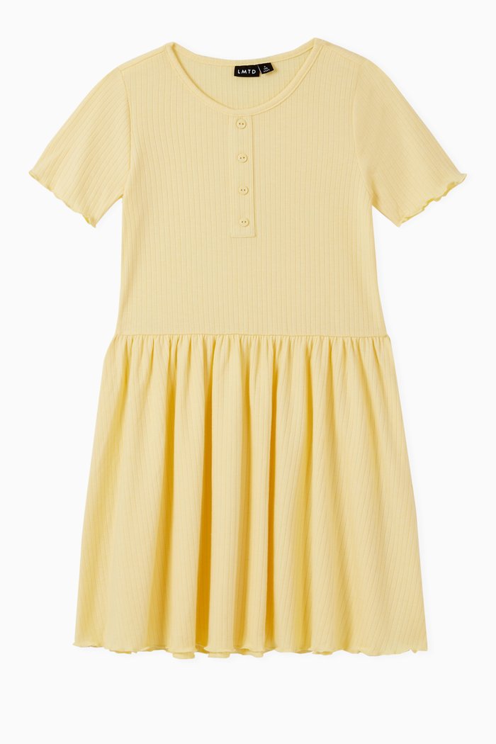 

Ribbed Dress in Viscose Blend, Yellow