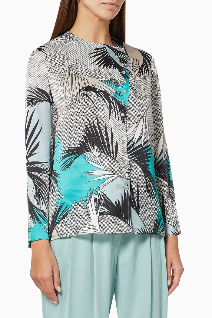 

Dia Palm Top in Crepe, Multicolour