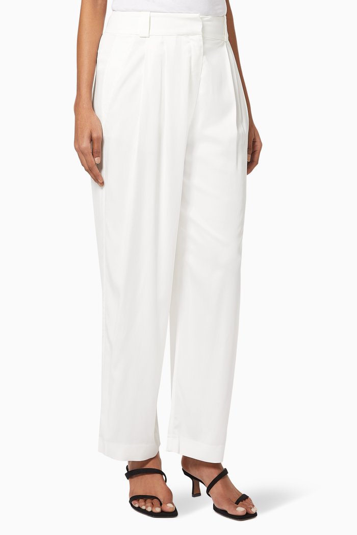 

Pearl Boyfriend Fit Pants in Crepe, Neutral