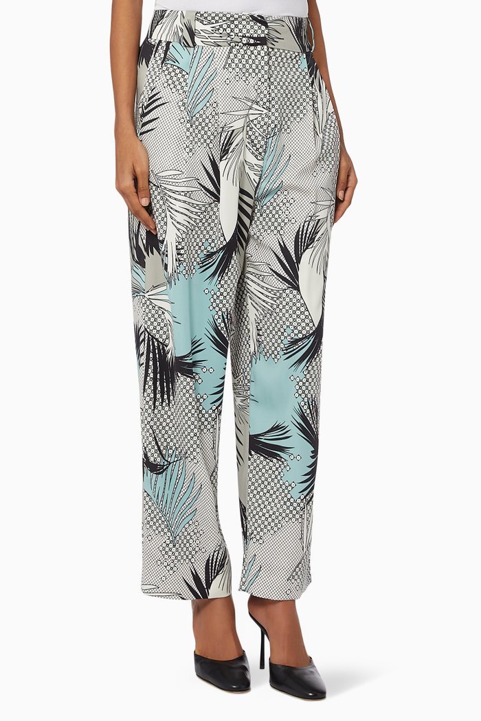 

Palm Boyfriend Fit Pants in Crepe, Multicolour