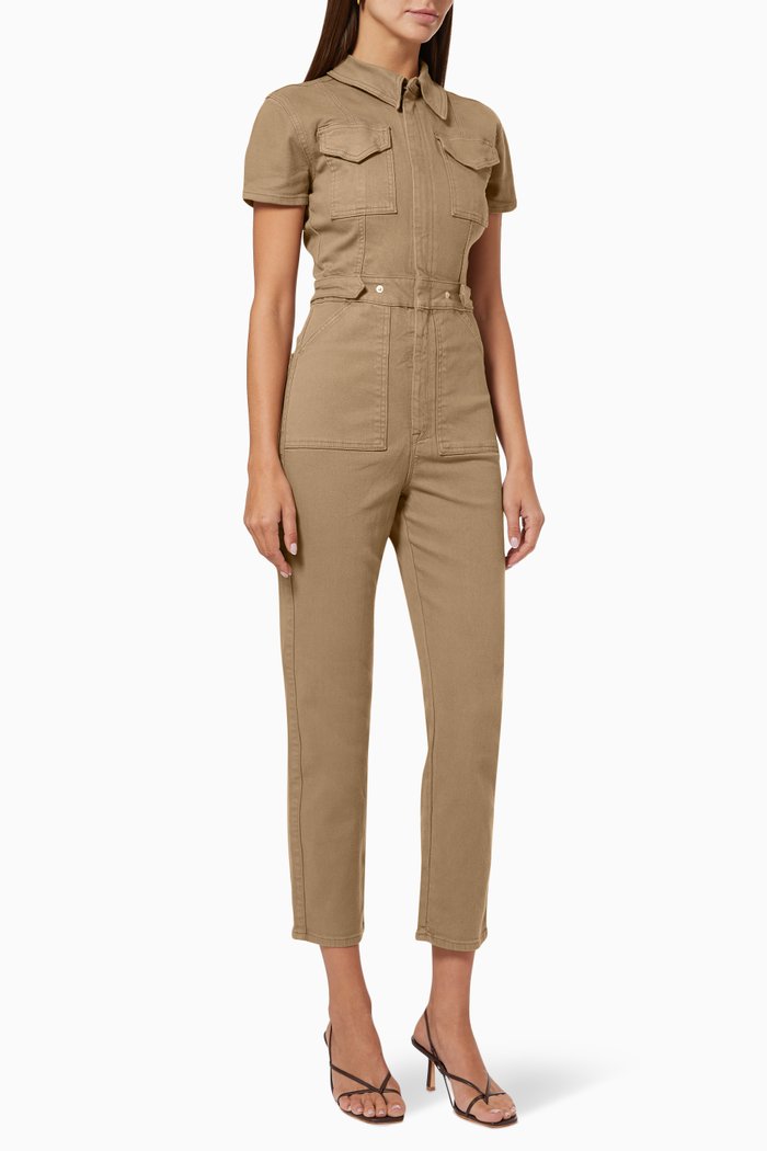 

Fit for Success Jumpsuit in Recycled Cotton, Brown