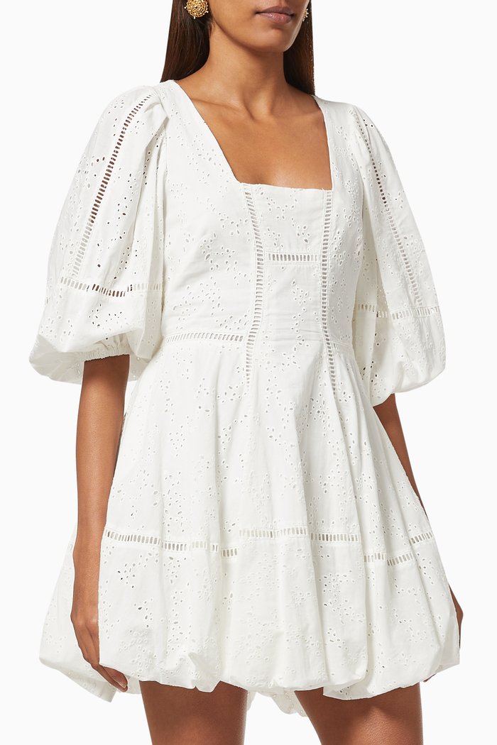 

Brynn Broiderie Anglaise Mini Dress, White