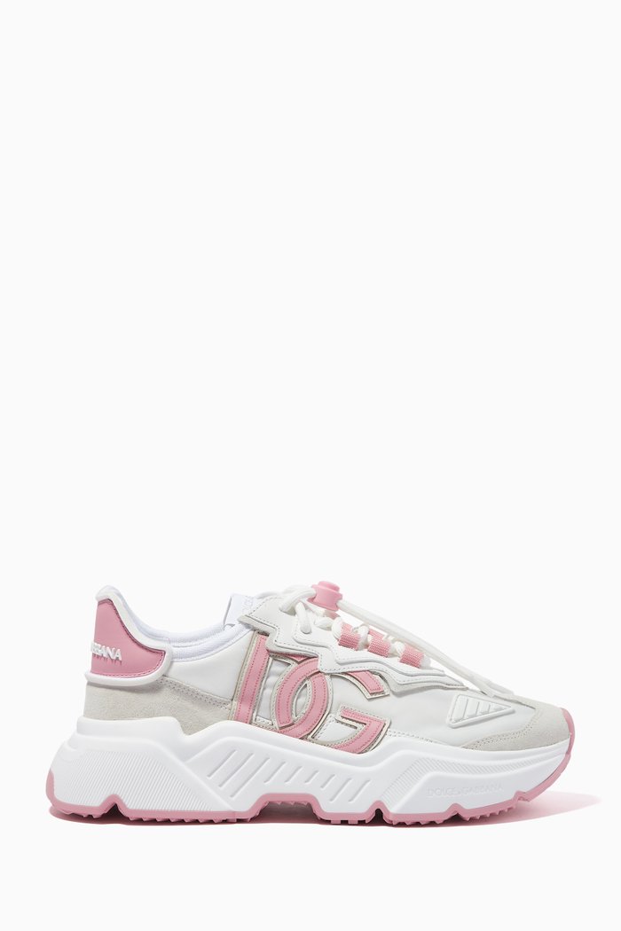 Daymaster Sneakers in Mixed Materials, White