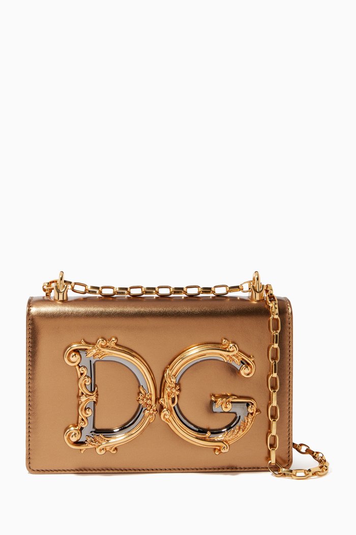 

DG Girls Bag in Mordoré Nappa, Gold