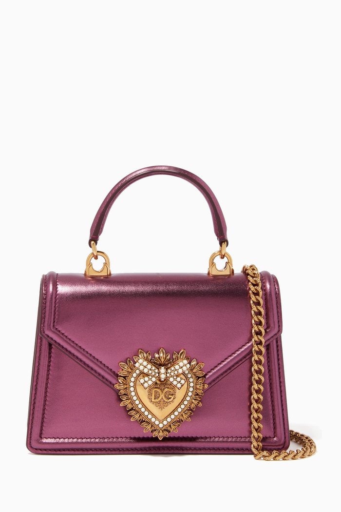 

Small Devotion Bag in Mordoré Nappa, Purple