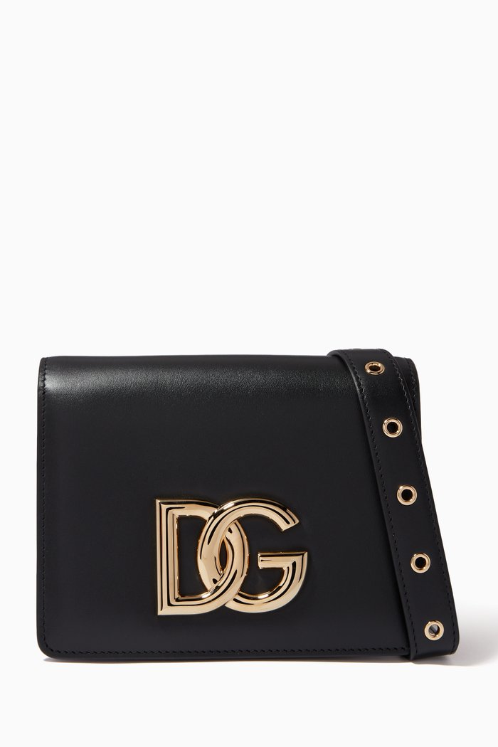

3.5 Crossbody Bag in Leather, Black