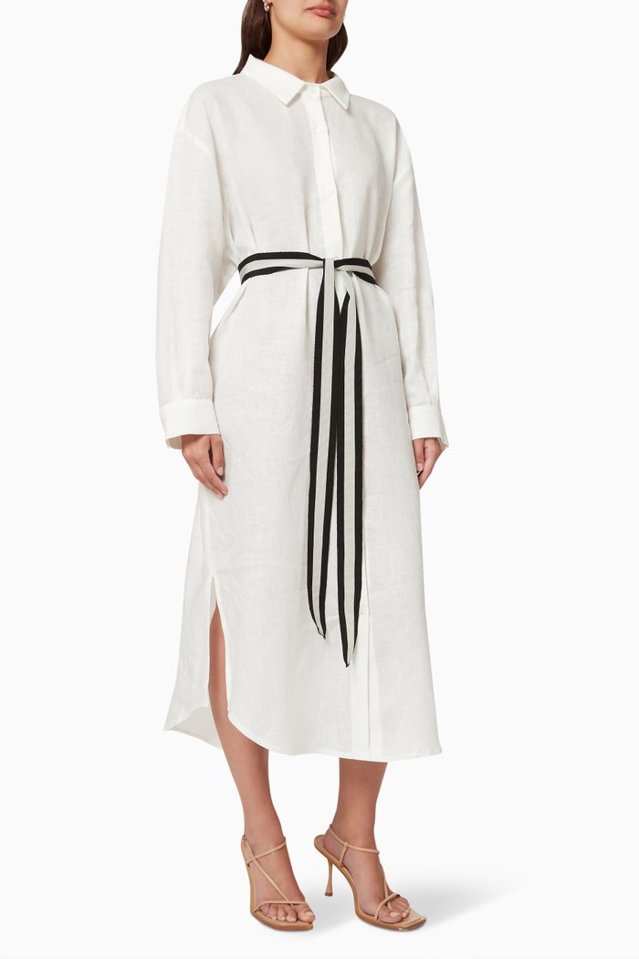 

Petra Shirt Dress, White