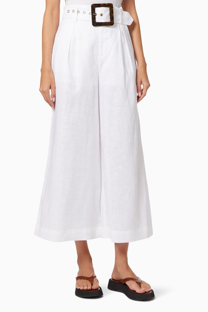 

Claire Pants in Linen, White
