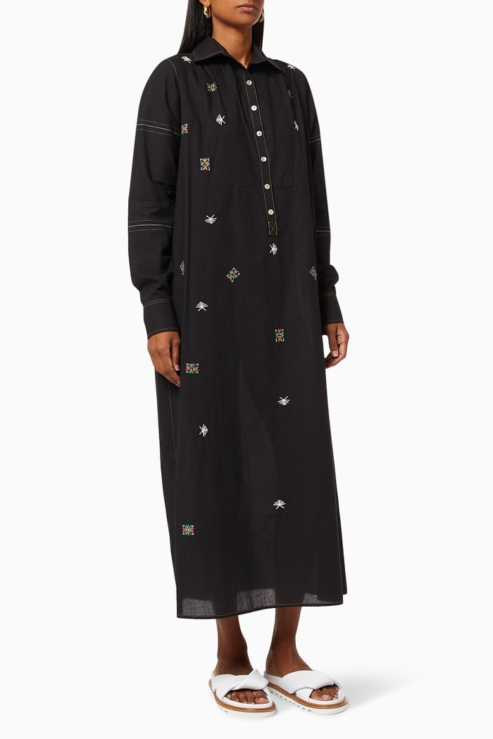 

Palmer Shirt Dress, Black