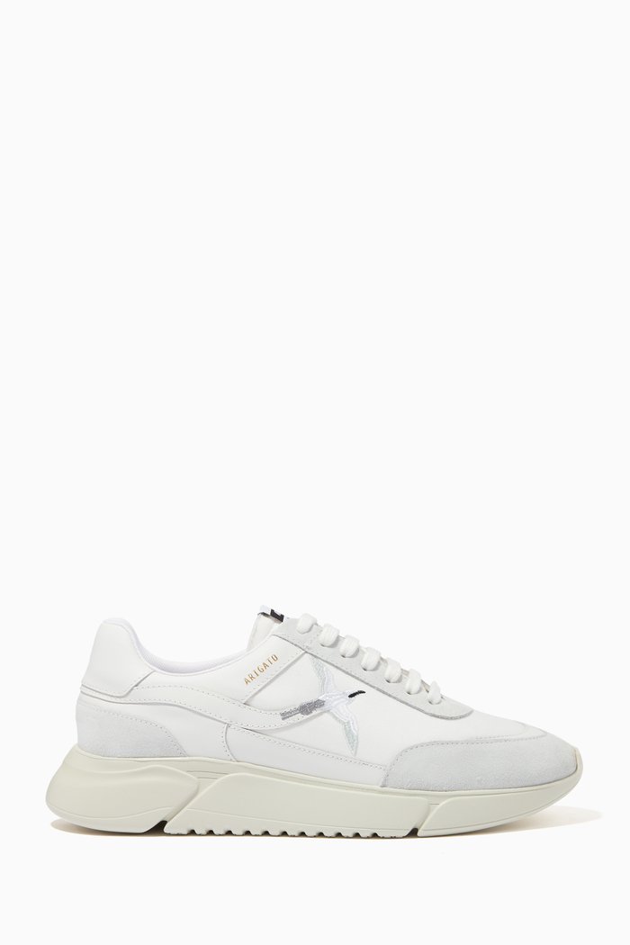 

Genesis Runners with Bee Bird in Leather & Recycled Materials, White