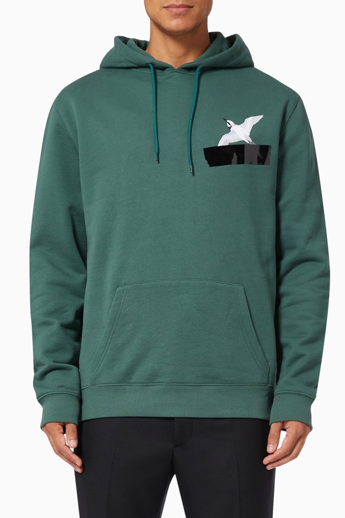 

Anti Bee Bird Hoodie in Organic Cotton, Green