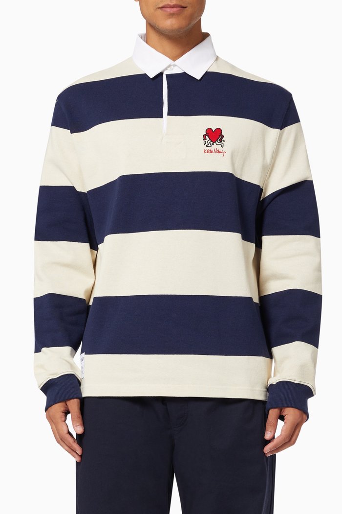 

Keith Haring Rugby Shirt in Organic Cotton, Multicolour