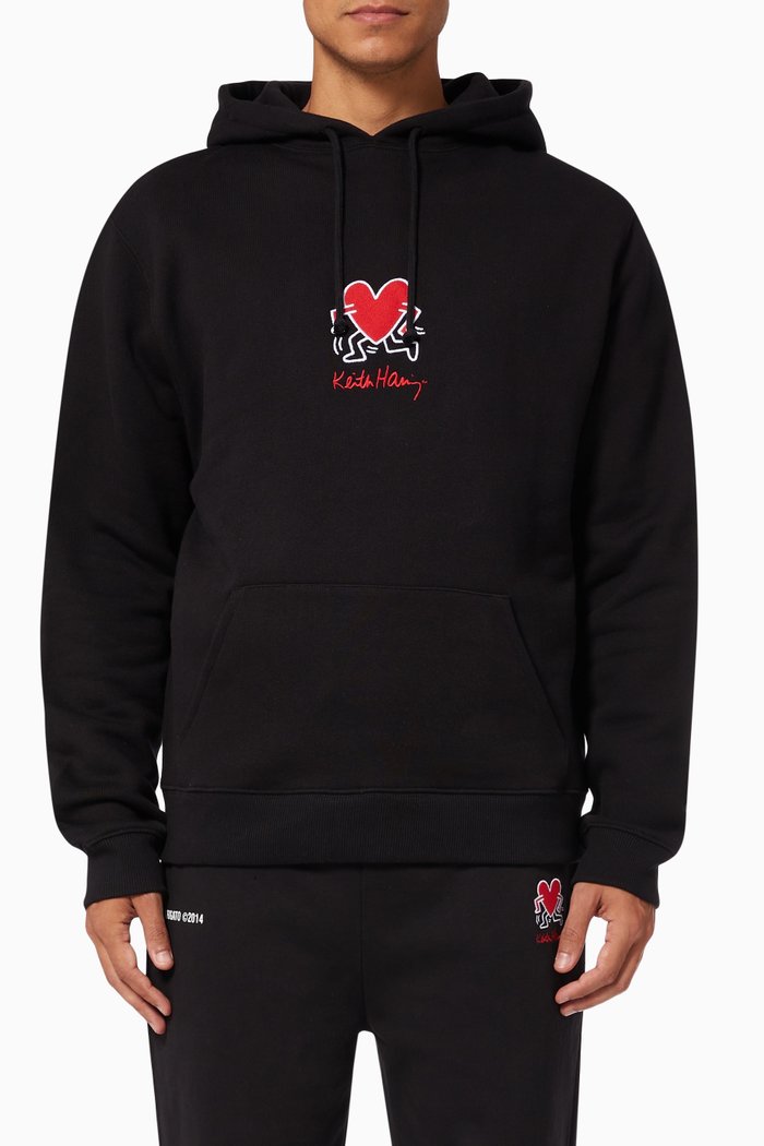 

Keith Haring Hoodie in Organic Cotton, Black