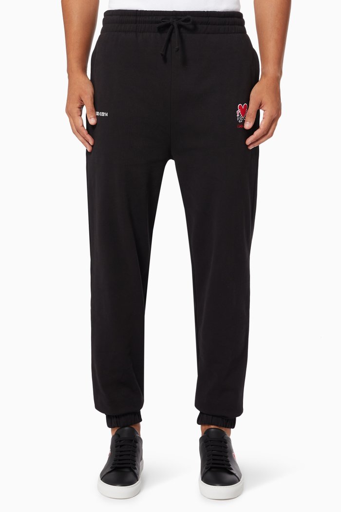 

Keith Haring Sweatpants in Organic Cotton, Black