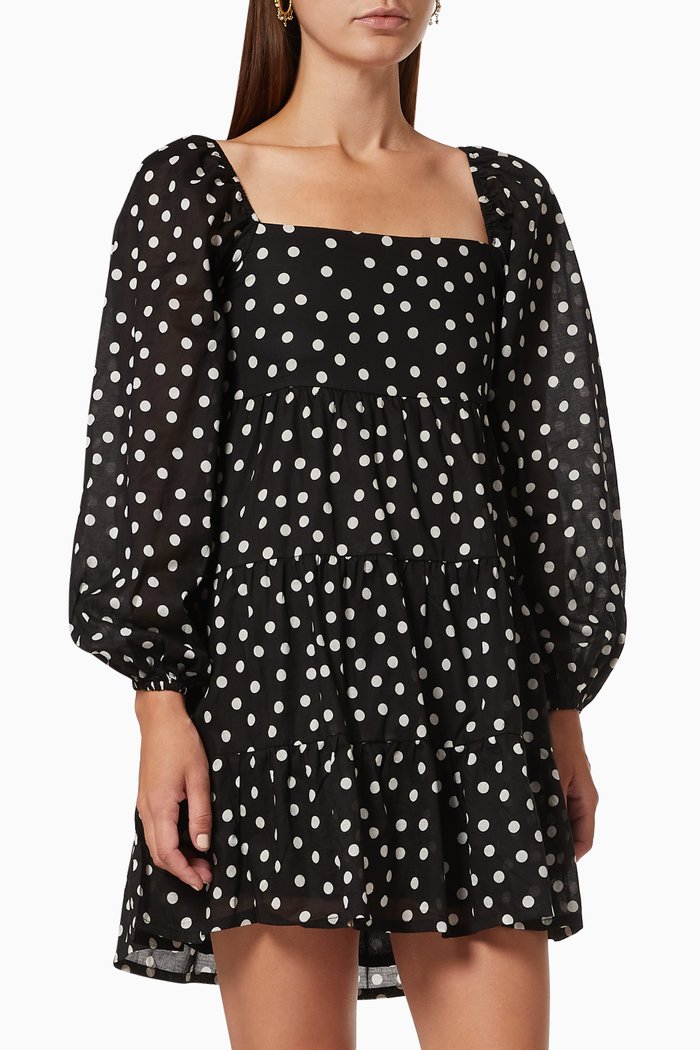 

Morissa Mini Dress in Cotton, Black