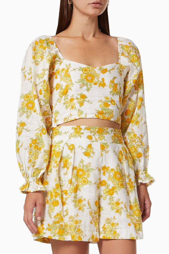 

Carmody Top in Linen, Yellow