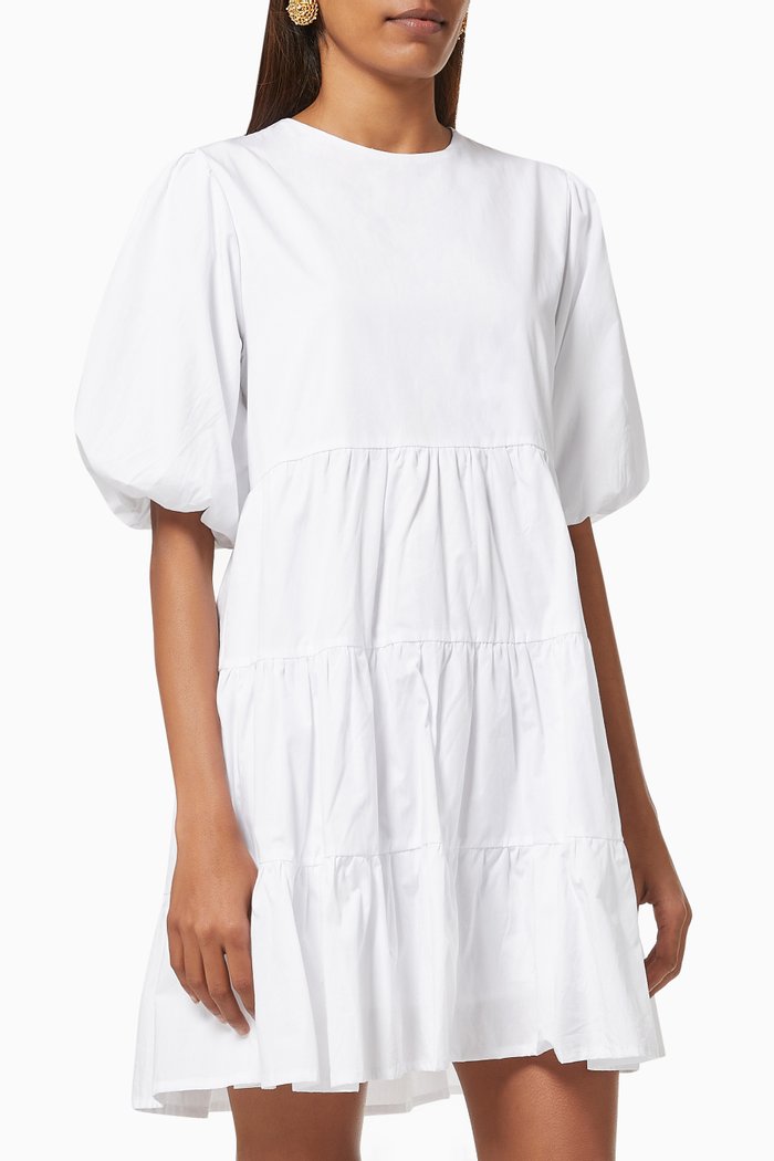 

Sade Mini Dress in Cotton Poplin, White