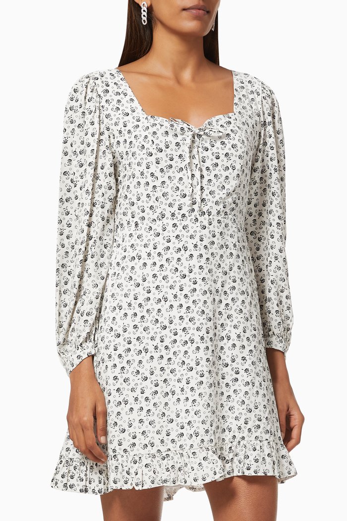 

Calla Mini Dress in Rayon Crêpe, Black