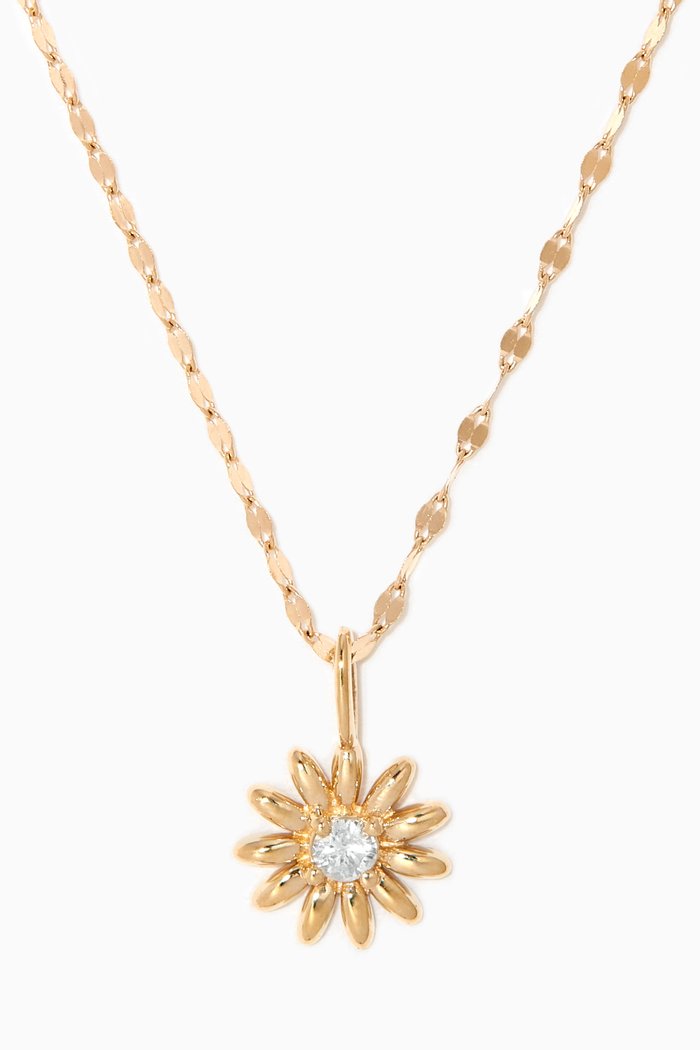

Daisy Necklace with Diamond in 10kt Yellow Gold